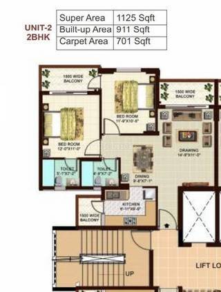 3 BHK Flats for Sale in Gomti Nagar Extension Bypass Road